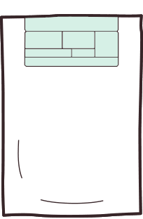 Coconut coffee scrub packet illustration