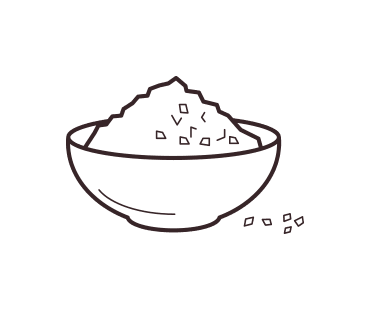 Bowl of sea salt illustration
