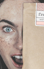 Girls rubbing coffee scrub on face